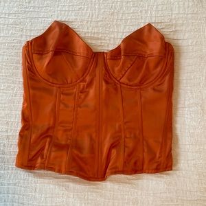 PLT Orange Corset Top